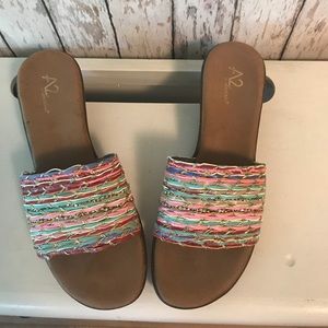 Aerosoles Multi Color Slide On Wedges